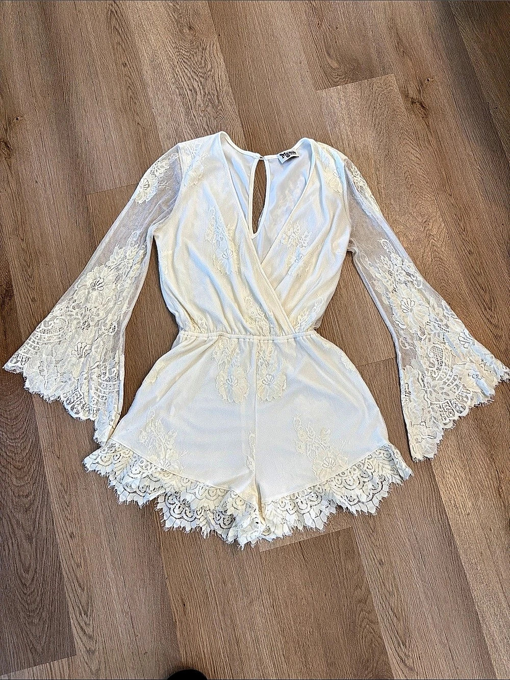 Show Me Your Mumu Loretta Romper White Lace Size Medium